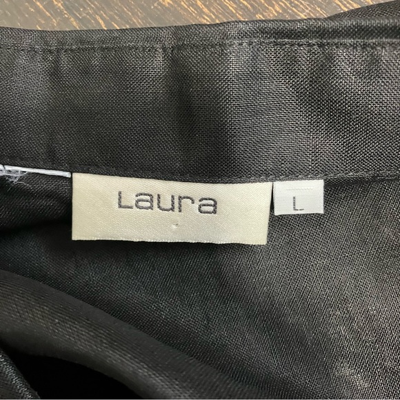 Laura | Black Button-Up sheer Top - Picture 5 of 9